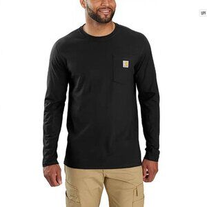 CARHARTT Men's Force Relaxed LS T-Shirt Size XL In Black